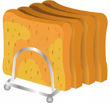 Sticker cuisine tranches de pain grillées - TenStickers