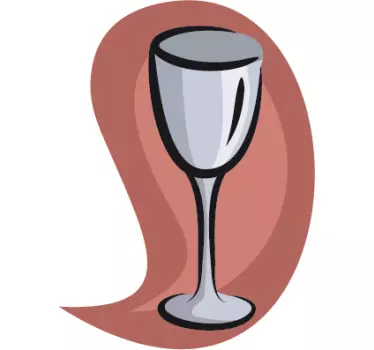 Sticker cuisine verre de vin - TenStickers