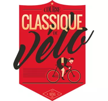 Sticker cyclisme classique style rétro - TenStickers