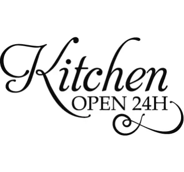Sticker mural cuisine ouverte 24h - TenStickers