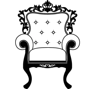 Sticker décoratif fauteuil Louis XIV - TenStickers