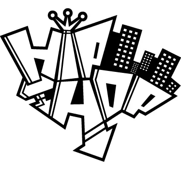 Sticker décoratif grafitti hip hop - TenStickers