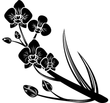 Sticker décoratif orchidée fleur - TenStickers