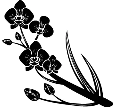 Sticker décoratif orchidées - TenStickers