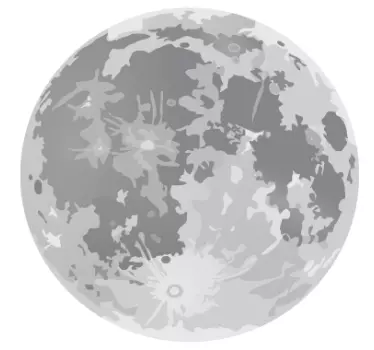 Sticker espace chambre enfant lune pleine - TenStickers