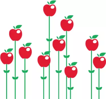 Sticker décoratif pommes rouges - TenStickers