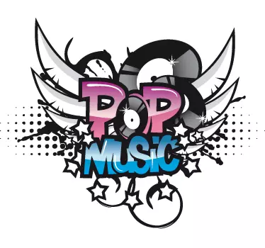 Sticker musique décoratif pop music - TenStickers