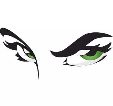 Sticker décoratif regard yeux verts - TenStickers