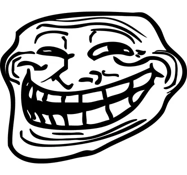 Sticker décoratif Troll Face - TenStickers