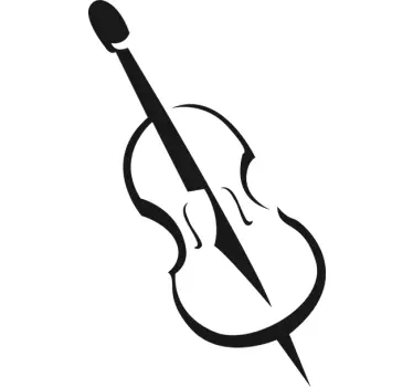 Sticker dessin contrebasse - TenStickers