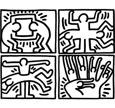 Sticker dessins Haring - TenStickers