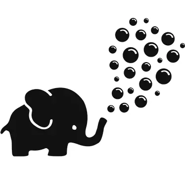 Sticker éléphant qui souffle des bulles - TenStickers