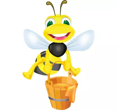 Sticker enfant abeille miel - TenStickers