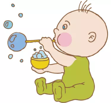 Sticker enfant bébé bulles - TenStickers