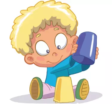 Sticker enfant bébé sable - TenStickers
