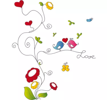 Sticker enfant branche love - TenStickers