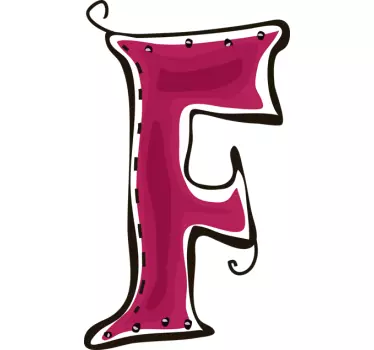Sticker enfant dessin lettre f - TenStickers