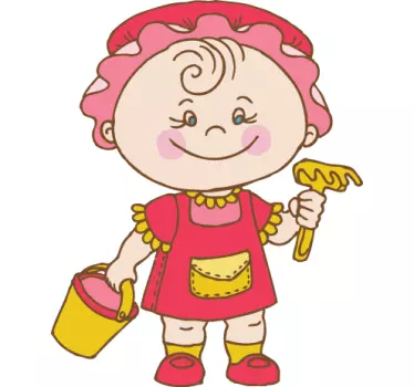 Sticker enfant fillette sable - TenStickers