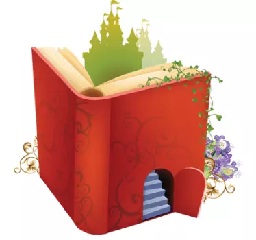 Sticker enfant livre de contes magique - TenStickers