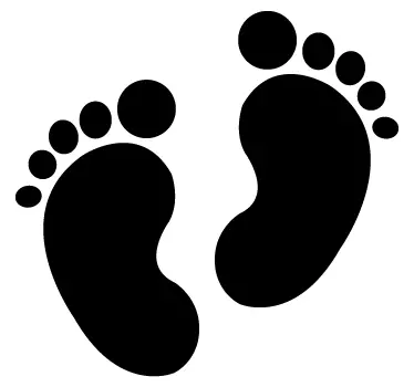 Sticker chambre bébé empreintes de pieds - TenStickers