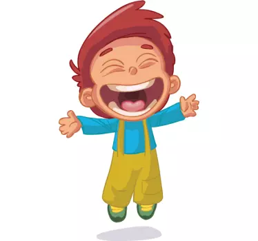 Sticker enfant saut de joie - TenStickers