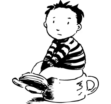 Sticker enfant sur le pot - TenStickers