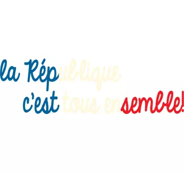 Stickers Monde République de Tous Ensemble - TenStickers