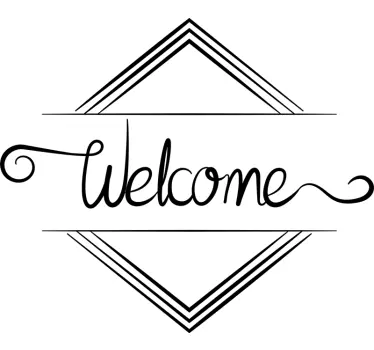 Sticker mural salon texte Welcome - TenStickers