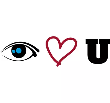 Sticker eye love you - TenStickers