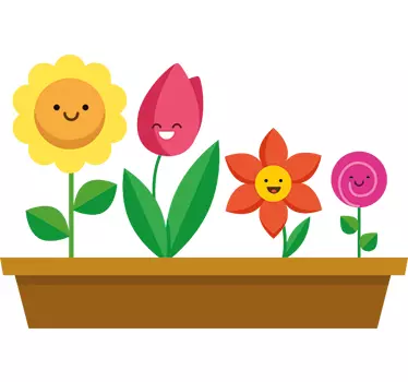 Sticker famille de fleurs - TenStickers