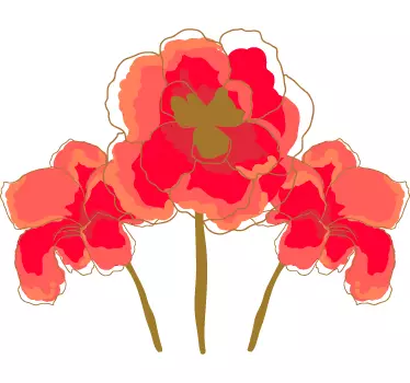 Sticker fleur coquelicot - TenStickers