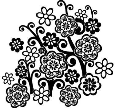 Sticker fleur Émblème spiralé botanique - TenStickers