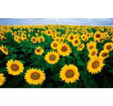Sticker Photo Murale Ordinateur Portable Tournesols - TenStickers