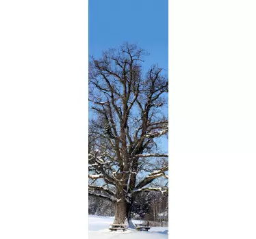 Sticker frigo nature arbre enneigé - TenStickers