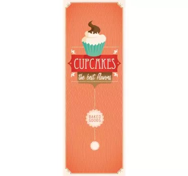 Sticker vintage frigo cupcakes - TenStickers