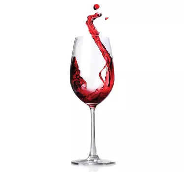 Sticker frigo verre de vin - TenStickers