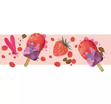 Sticker mural glace rouge - TenStickers