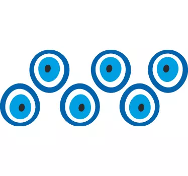 Sticker frise oeil bleu - TenStickers