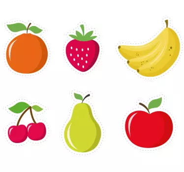 Sticker Gastronomie Set de Fruits - TenStickers