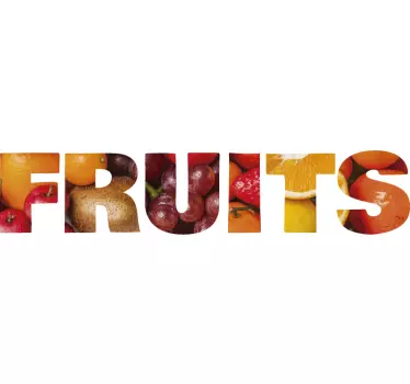 Sticker Maison Texte Fruits - TenStickers