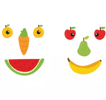 sticker fruits smileys - TenStickers
