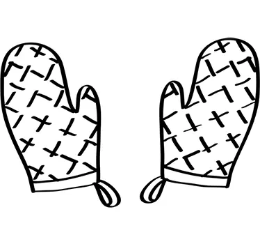 Sticker gants moufles - TenStickers