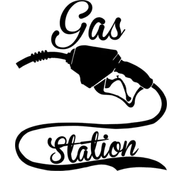 Sticker vintage gas station - TenStickers