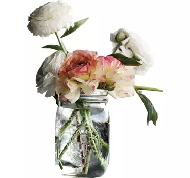 Sticker géométrique fleurs - TenStickers