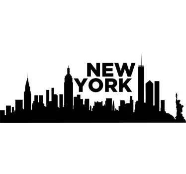 Sticker mural salon horizon New York - TenStickers