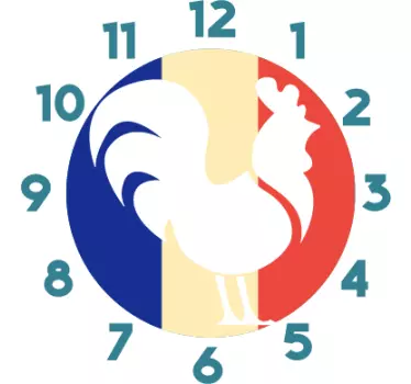 Sticker horloge coq - TenStickers