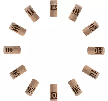 Sticker horloge murale liège - TenStickers