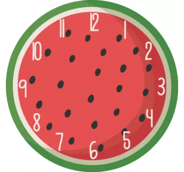 Sticker horloge pastèque - TenStickers