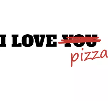 Sticker I love you, pizza - TenStickers