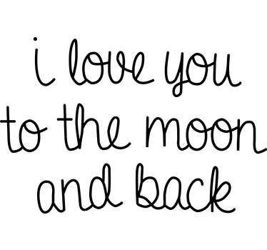 Sticker I love you to the moon - TenStickers